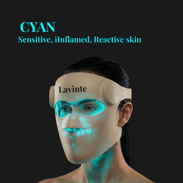 Mask glowing cyan