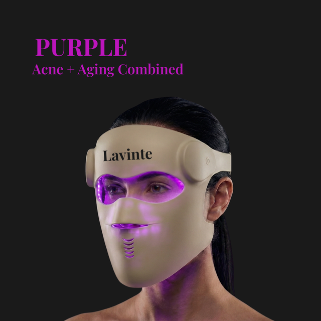 Mask glowing purple