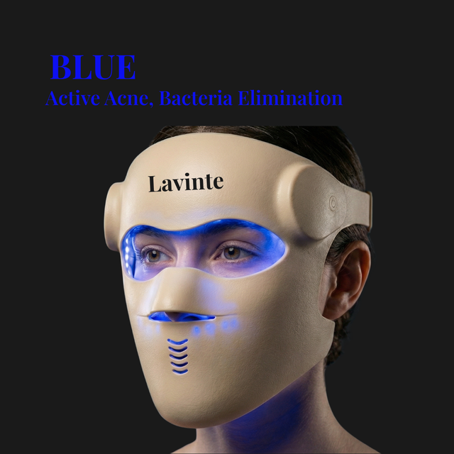 Mask glowing blue